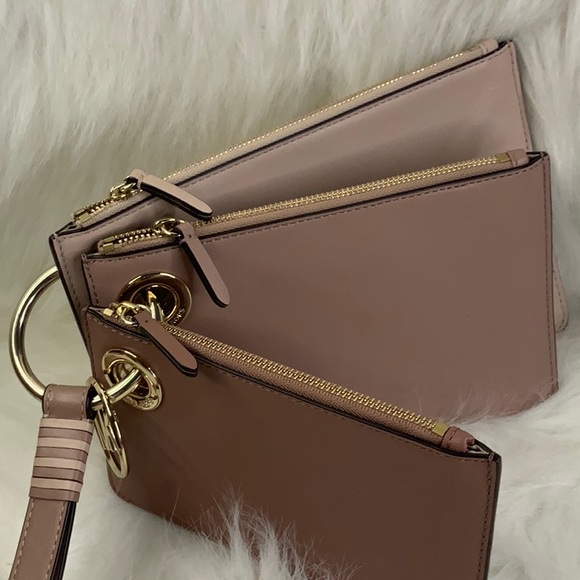 Michael KORS blush/nude Trio Leather Wristlets (NWOT) - Picture 11 of 16